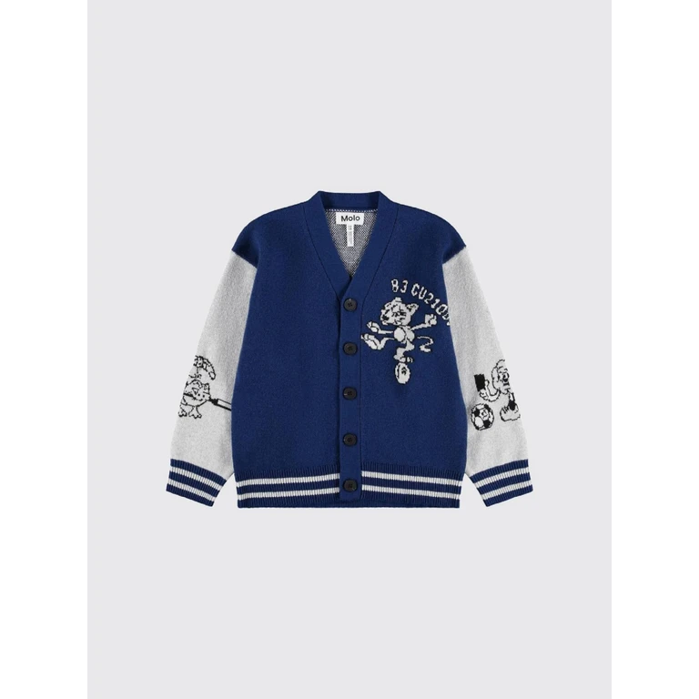 Varsity Graphic Print Cotton and Wool Cardigan for Boys (1W26K3029757)