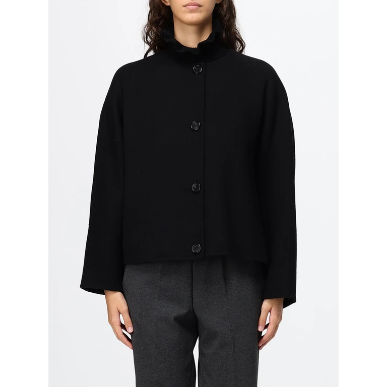 Kate Short Pure Wool Coat with Sash Collar (2629046053600013)