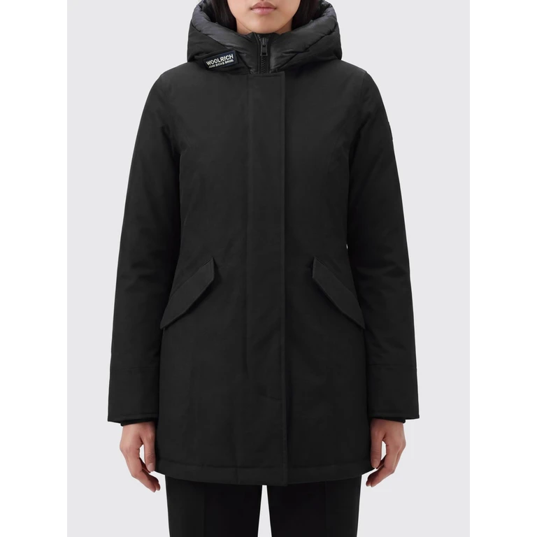 Arctic Cotton and Nylon Parka with Padded Hood (CFWWOU0580FBUT0001BLK)