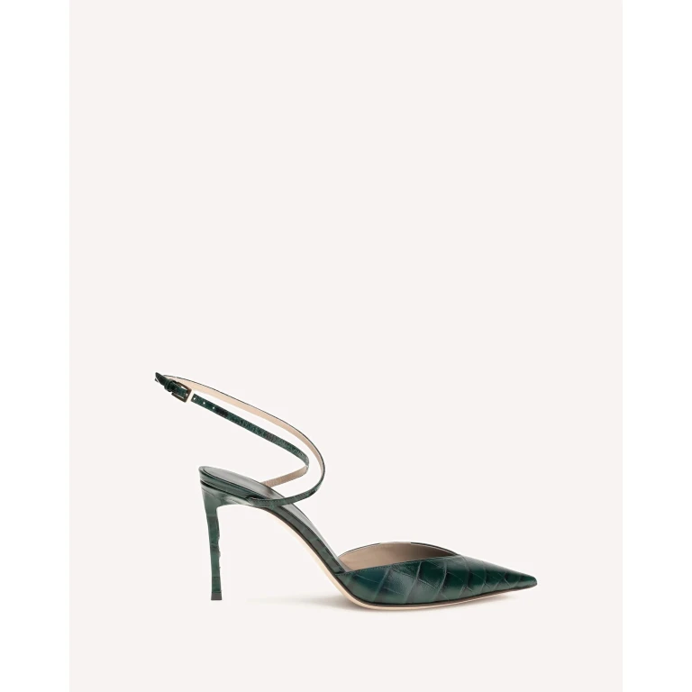 Crocodile-print leather Pumps Female 39