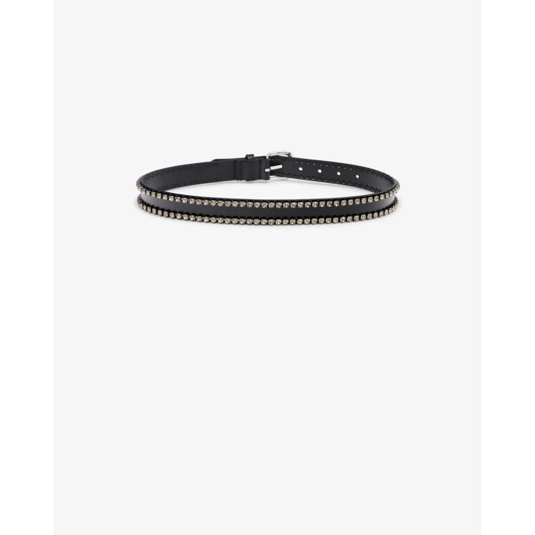 Ceinture Zap En Cuir - Femme - Noir-palladium - Taille 75 - Isabel Marant