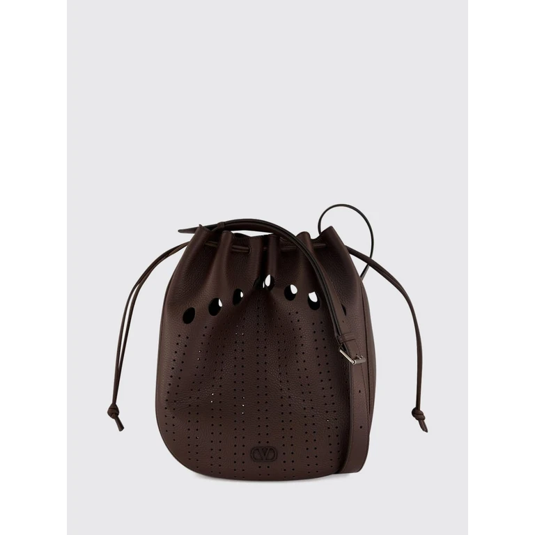 Calfskin Leather Bucket Bag with VLogo Signature (B0T59EGL3AU)