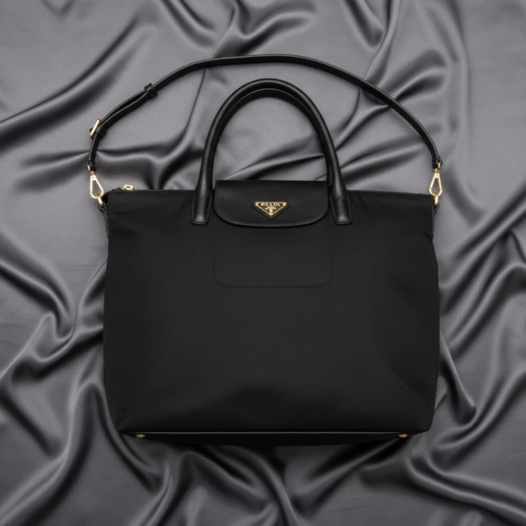 Nylon & Leather Tote