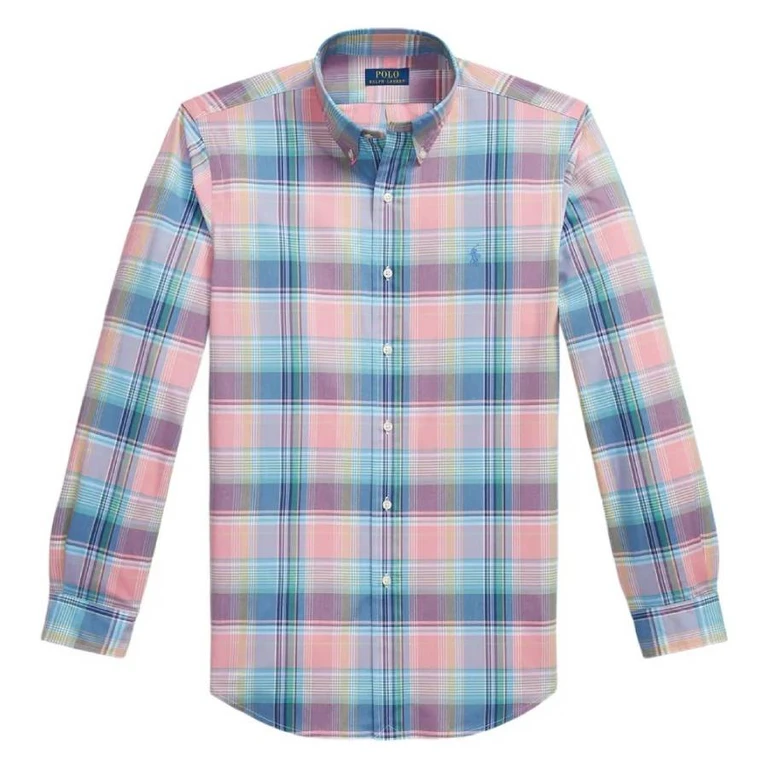 Custom Fit Plaid Poplin Shirt