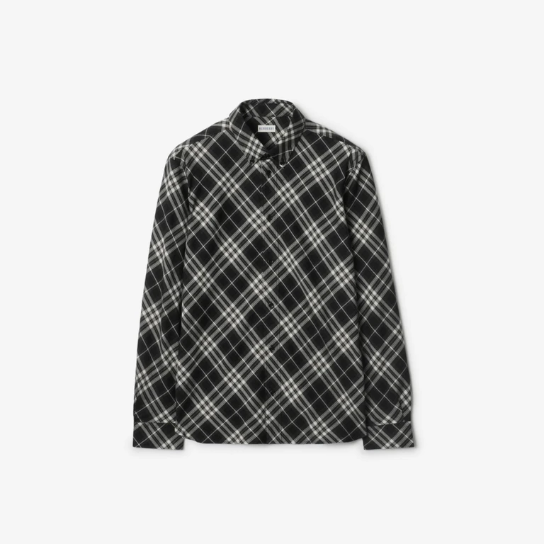 Relaxed Fit Check Cotton Flannel Shirt