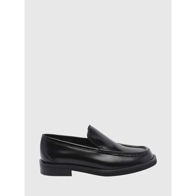 Classic Brushed Leather Loafers with Round Toe (JMA35NERO)