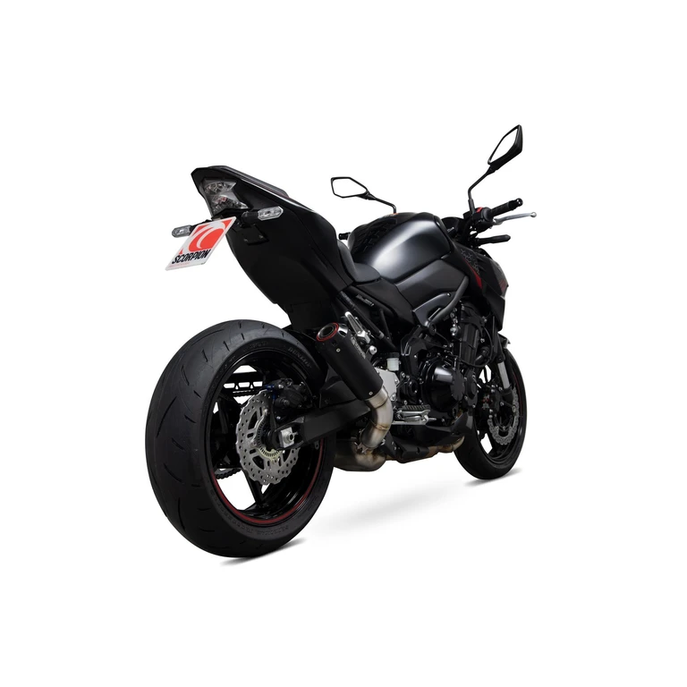 PKA136BCER - Scorpion Red Power Black Ceramic Slip-On Exhaust - Kawasaki Z900 (Euro 5) 2020