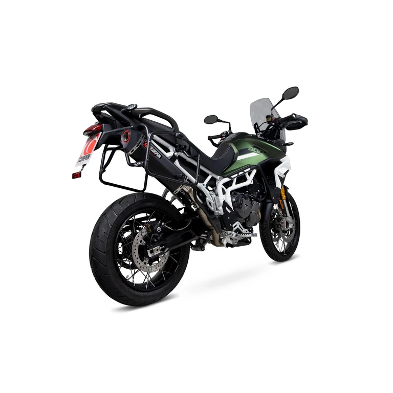 RTR90BCER - Scorpion Serket Parallel Black Ceramic Exhaust - Triumph Tiger 900 2020 - 2021