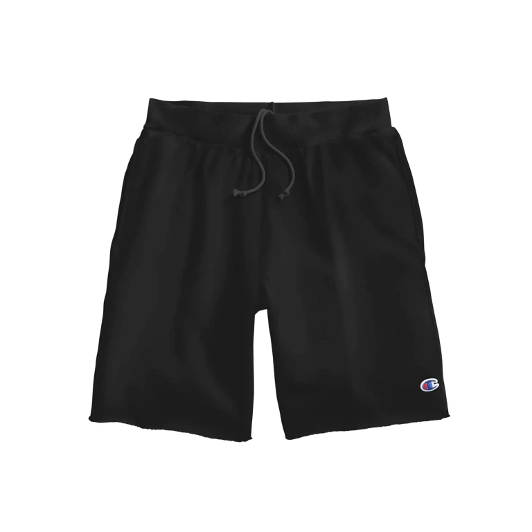 C Life Reverse Weave Cut Men's Shorts - Off Black