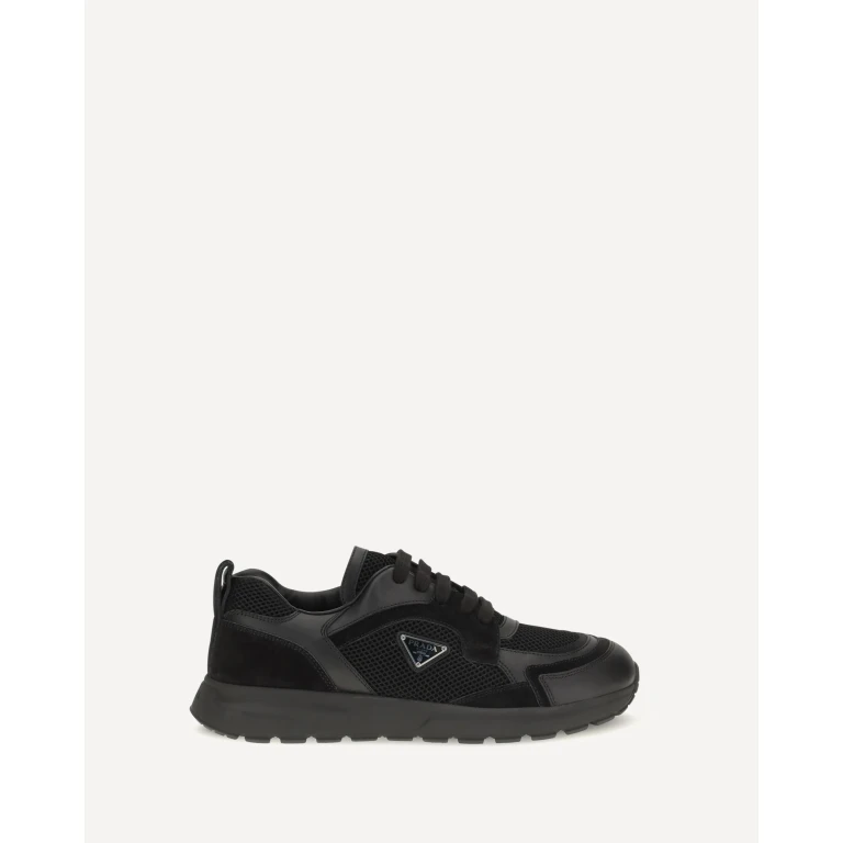 Prax leather and fabric Sneakers Male 8.5
