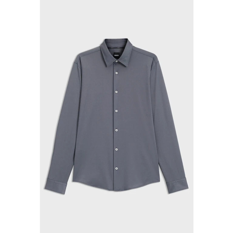 Slim-Fit Shirt In Structured Performance-Stretch Fabric