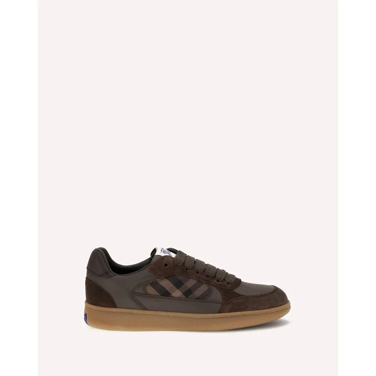 Terrace Check leather and suede Sneakers Male 45