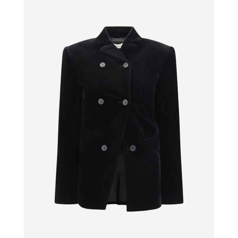 Rolo stretch-velvet double-breasted Jacket Female 4