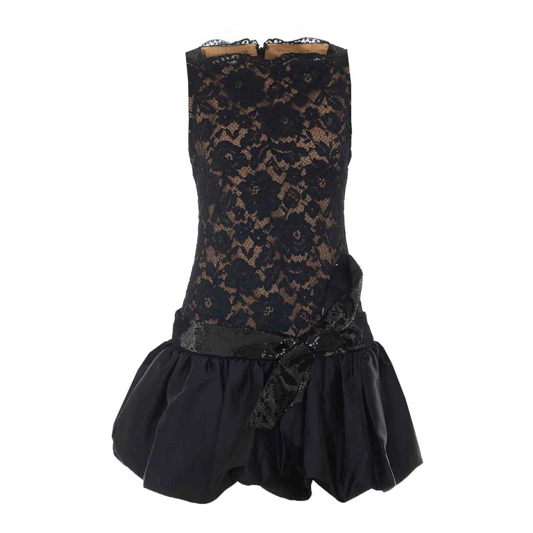 Self Portrait Robe Courte - Noir (013SBLACK)
