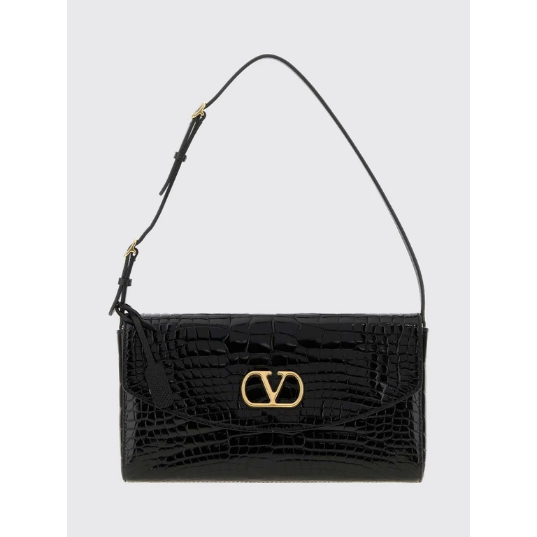 DeVain Alligator Leather Shoulder Bag with VLogo Signature (B0T41ASA0NO)