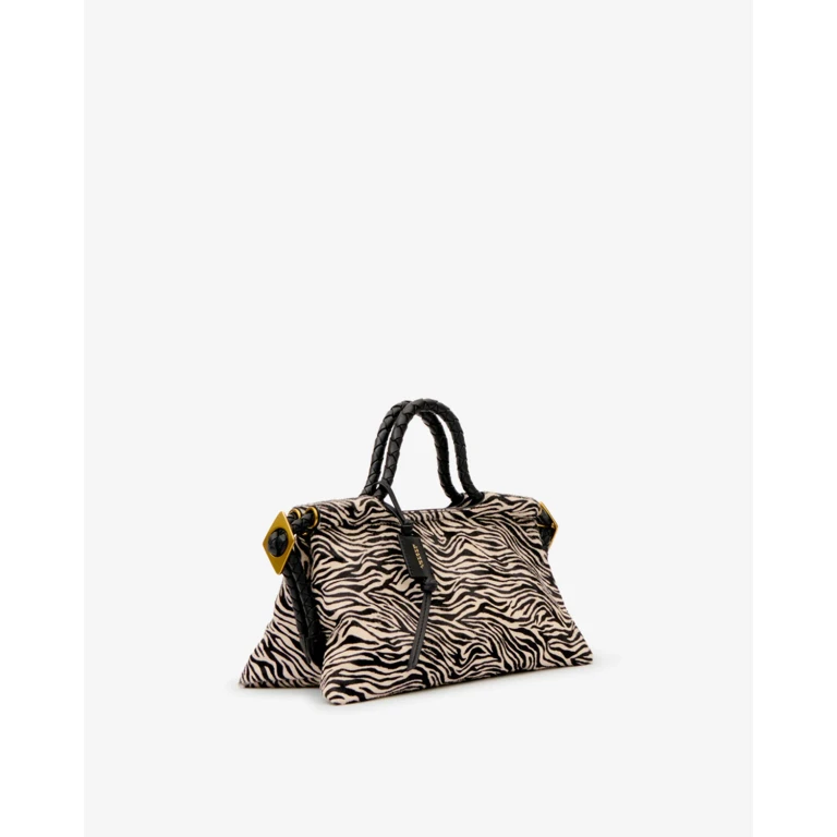 Sac Pipa M En Cuir - Zèbre - Isabel Marant