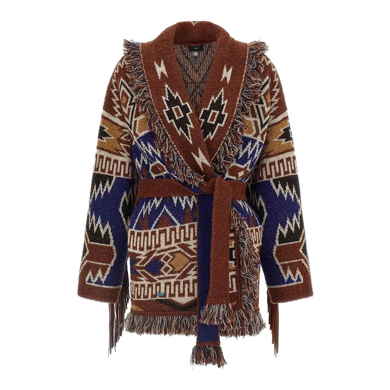 Alanui Cardigan - Marron (LWHB064E26KNI0164584)