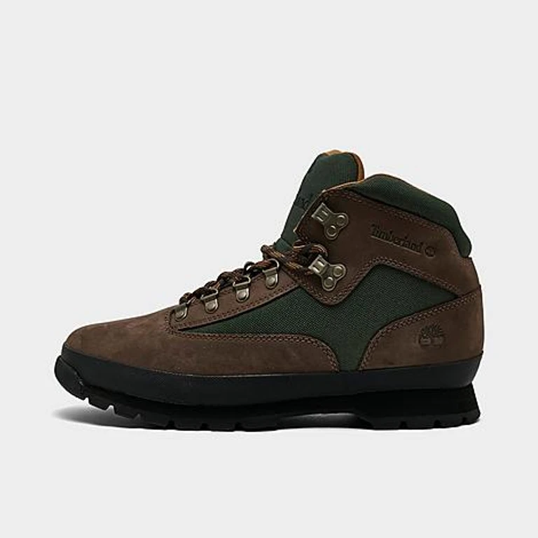 Timberland Men's Euro Hiker Casual Boots in Dark Brown Nubuck Size: 7.5