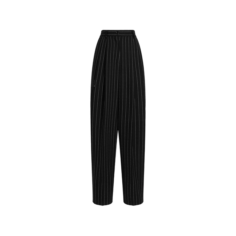Pinstripe Virgin Wool Trousers