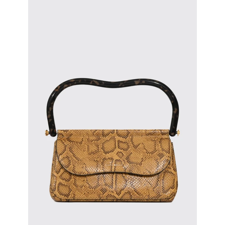 Cora Handbag in Python-Print Leather with Sculptural Handle (E1V41180101753)