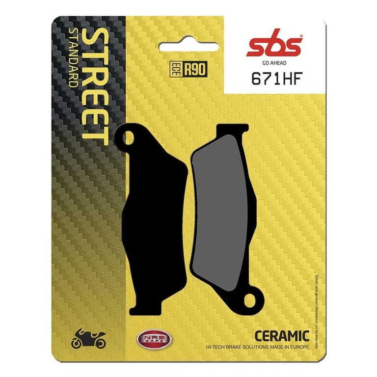 671HF - SBS HF Street Ceramic Organic Front Brake Pads For Sherco 4.5 450I 2005-2008