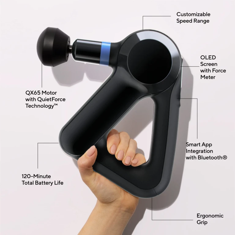 TheraGun Elite Ultra-Quiet Handheled Percussion Muscle Massager in Black