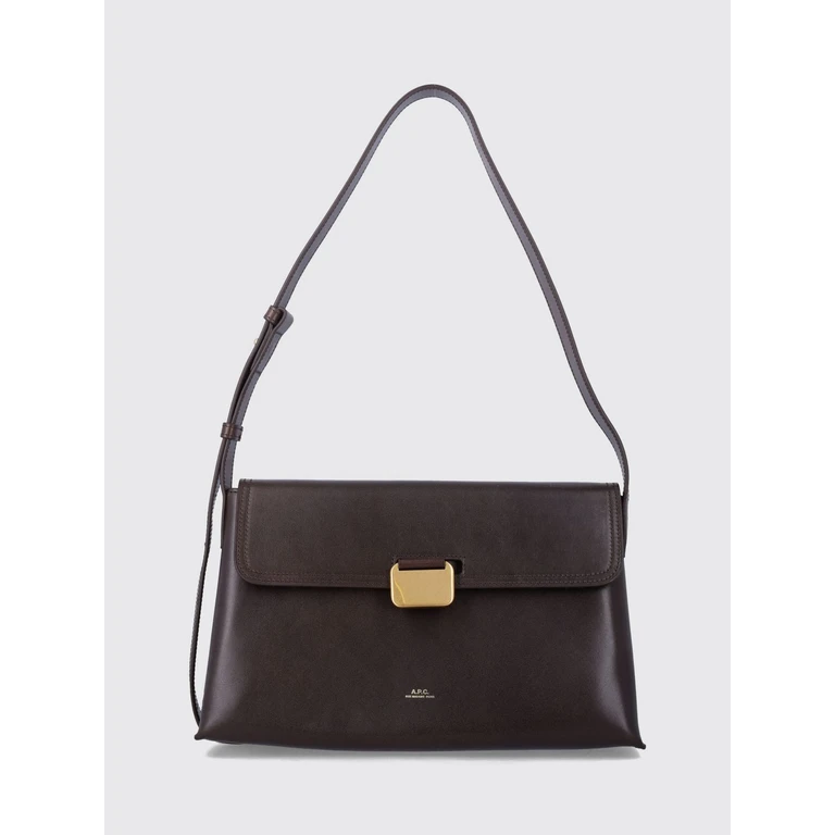 A. P.C. Simone Shoulder Bag in Smooth Cowhide Leather with Adjustable Strap (F67050PXBVVCAE)