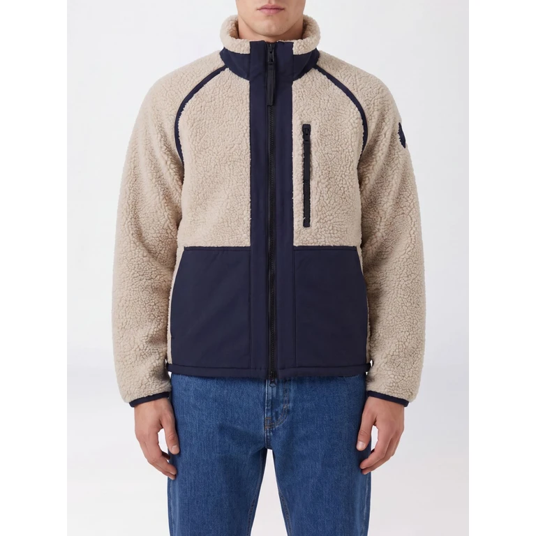 Wool-Blend Fleece Jacket with a High Neck and Zip Pocket (7223M9108)
