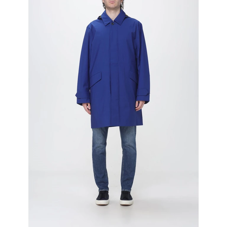 Single-Breasted Wool Trench Coat with Hood and Belt (M1RA153W0307746)