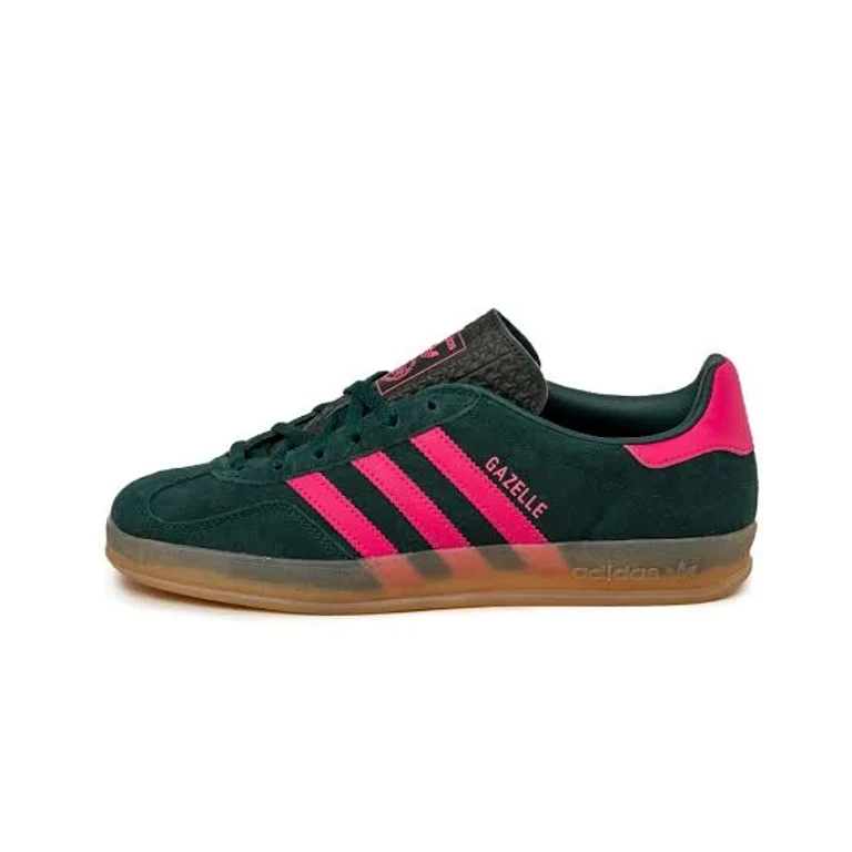 Women's Gazelle Indoor Sneakers - Aur Ivy/Shock Pink/Gum