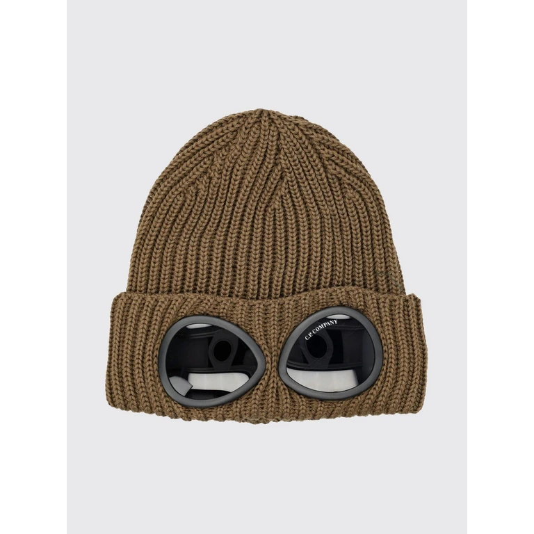 C. P. COMPANY Ribbed Wool Goggle Beanie with Turn-Up Cuff (21CMAC742A005509A340)