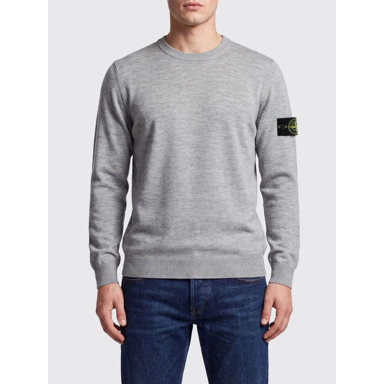 100% Virgin Wool Crew-Neck Jumper with Compass Logo (5100071S00C4V0M49)