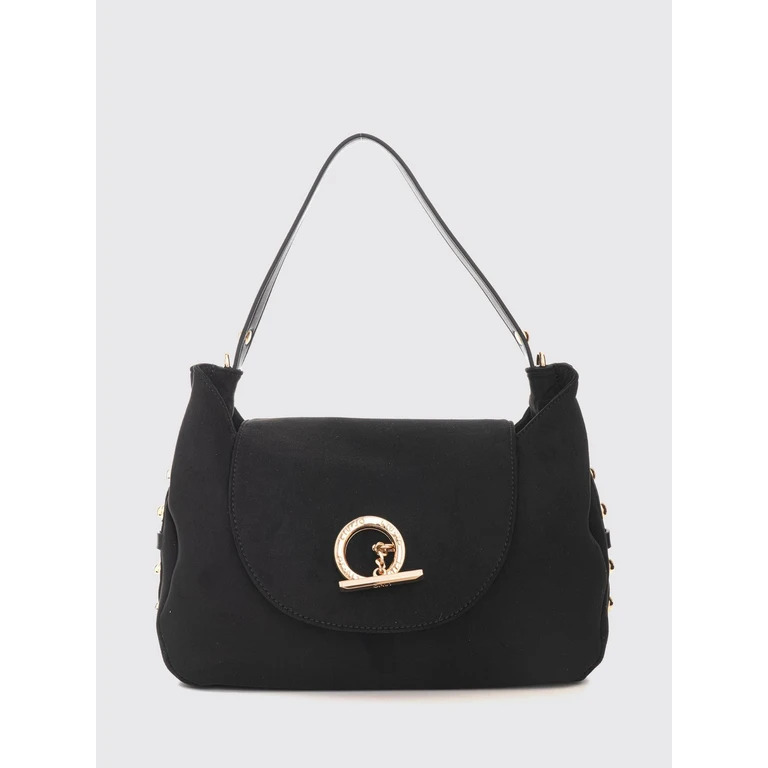 LIU JO Suede-Effect Synthetic Leather Shoulder Bag with Flap and Impressed Logo (AF6113T711A22222)
