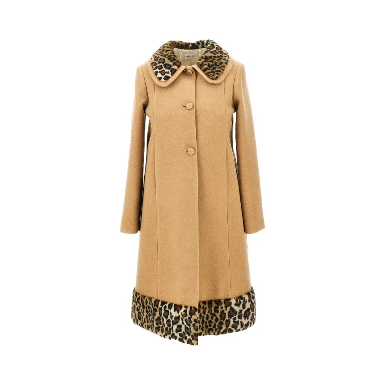 Wool coat with leopard-print details - KIDS Kids 12Y
