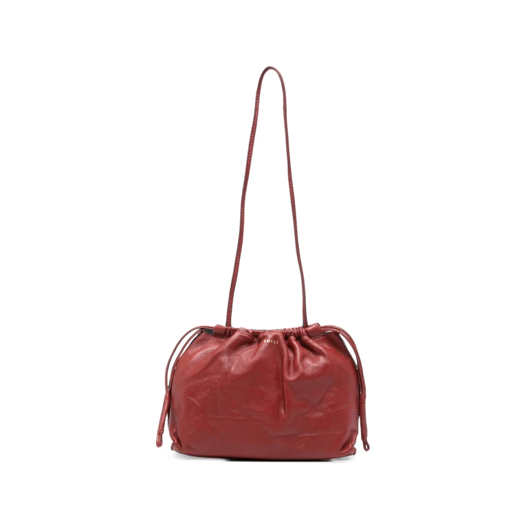 Suzette Drawstring Leather Shoulder Bag