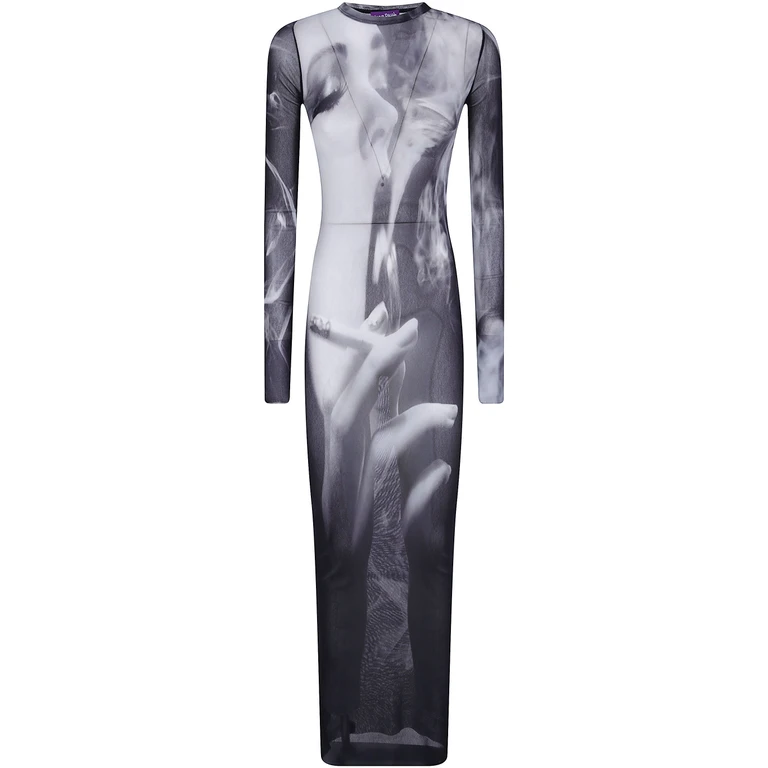 JEAN PAUL GAULTIER Mesh Long Dress "Smoking Women"