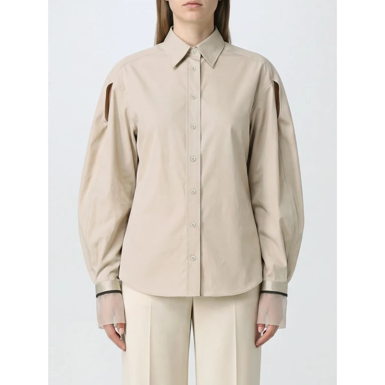 Camisa de popeline de algodão com elastano Brunello Cucinelli