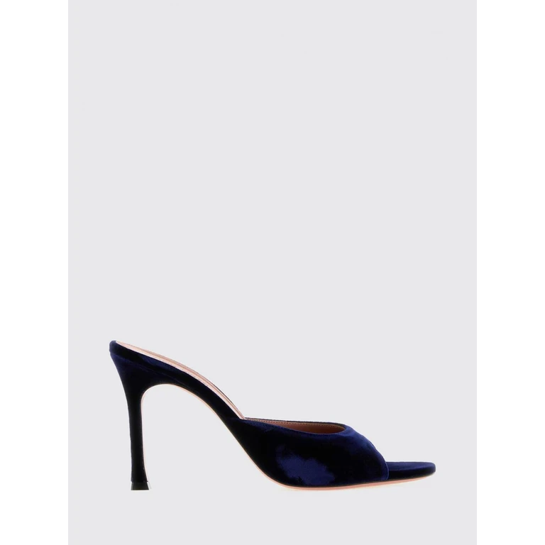Alexa Satin Mules with Stiletto Heel (ALEXASLIPPER95MIDNIGHTBLUE)