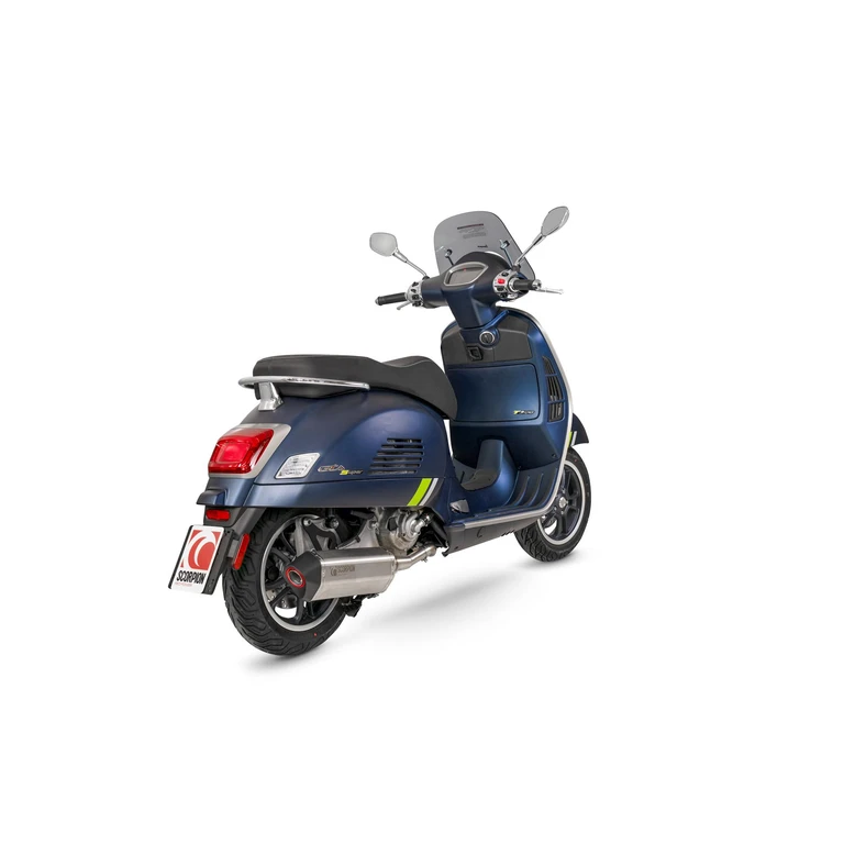 RVE220SEO - Scorpion Serket Parallel Slip-On Stainless Steel For Vespa GTS 300 & GTV 300 2020-2024
