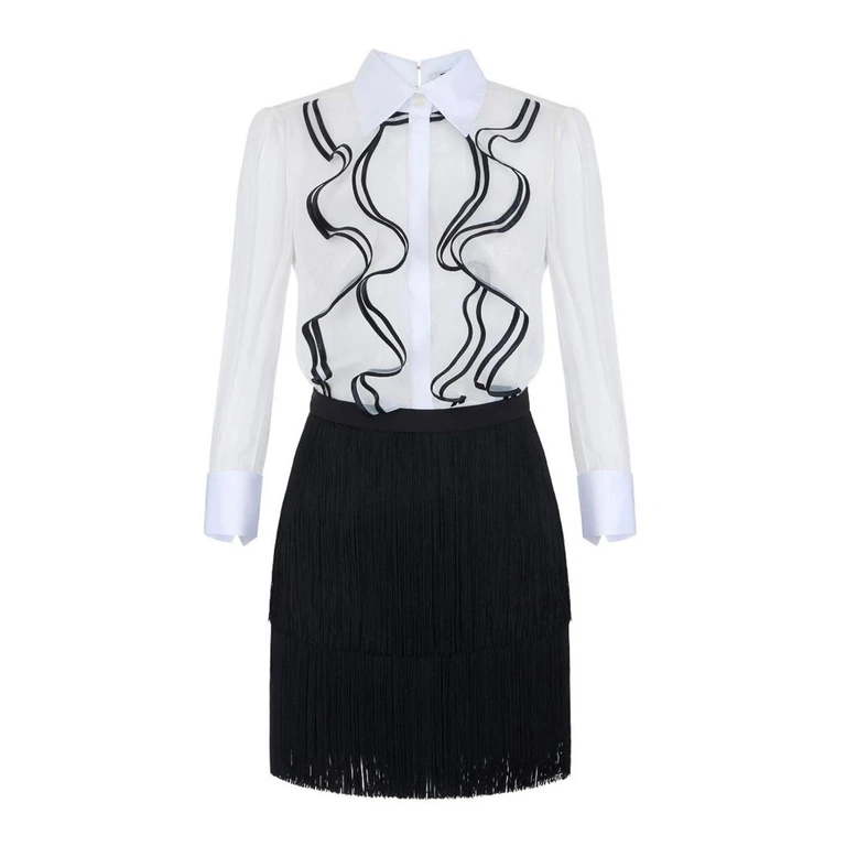Elisabetta Franchi Robe Au Genou - Blanc (AB02267E2309)