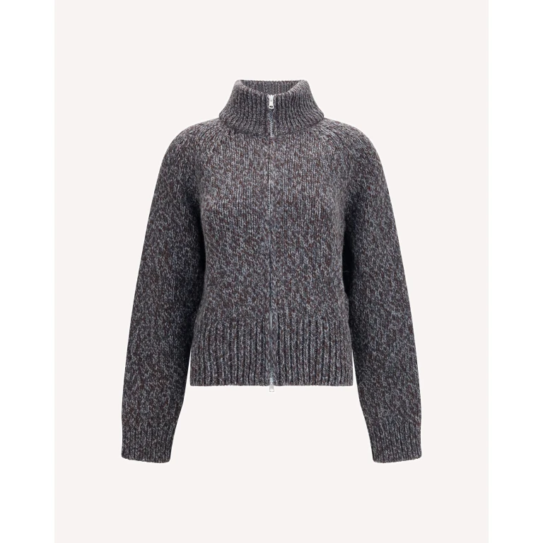 Merino wool zip Cardigan Female 38