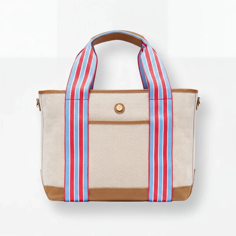 Cabana Tote - Sustainable Ecocraft Canvas & Vegan Leather Bag