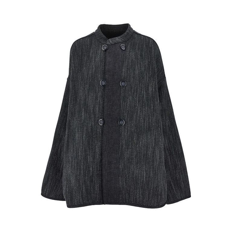 Wool-blend reversible oversized jacket Woman 42
