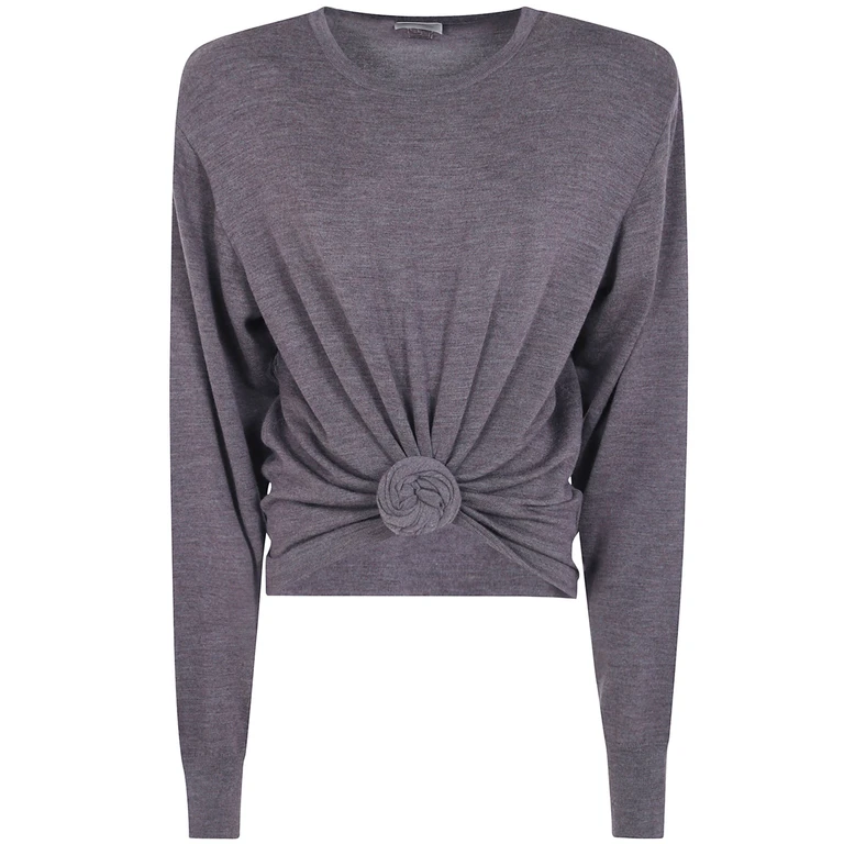 Magda Butrym Pull Col Rond - Marron (348726)