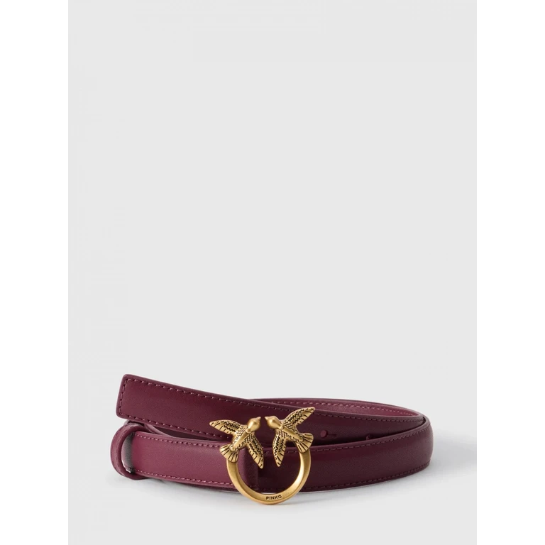 Love Birds Calfskin Leather Belt with Metal Monogram Buckle (100143A0F1WW5Q)