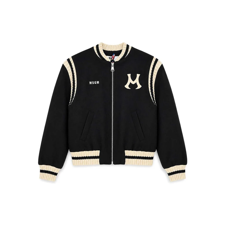 Bomberjacke mit Logo und Aufnäher