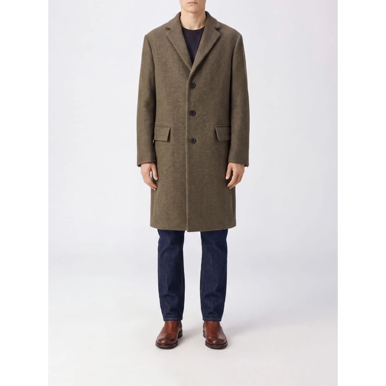 Single-Breasted Knee-Length Coat in a Wool Blend (0202084216811)