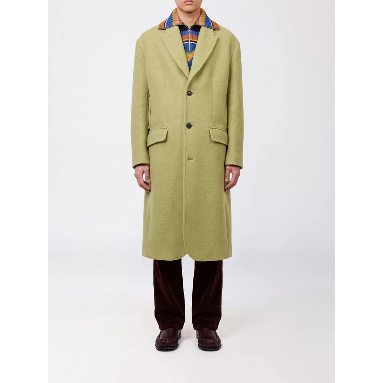 MARNI Single-Breasted Knee-Length Wool Coat with Lapel Collar (TUMU0157U0UTWA4900V16)