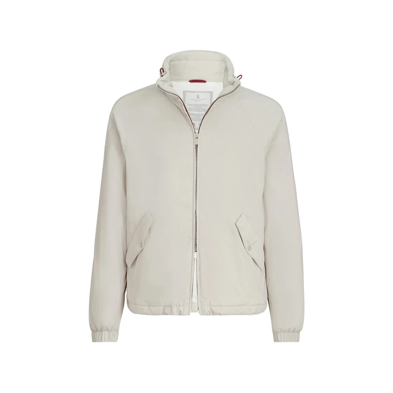 Lightweight Nylon Outerwear Jacket With Packable Hood