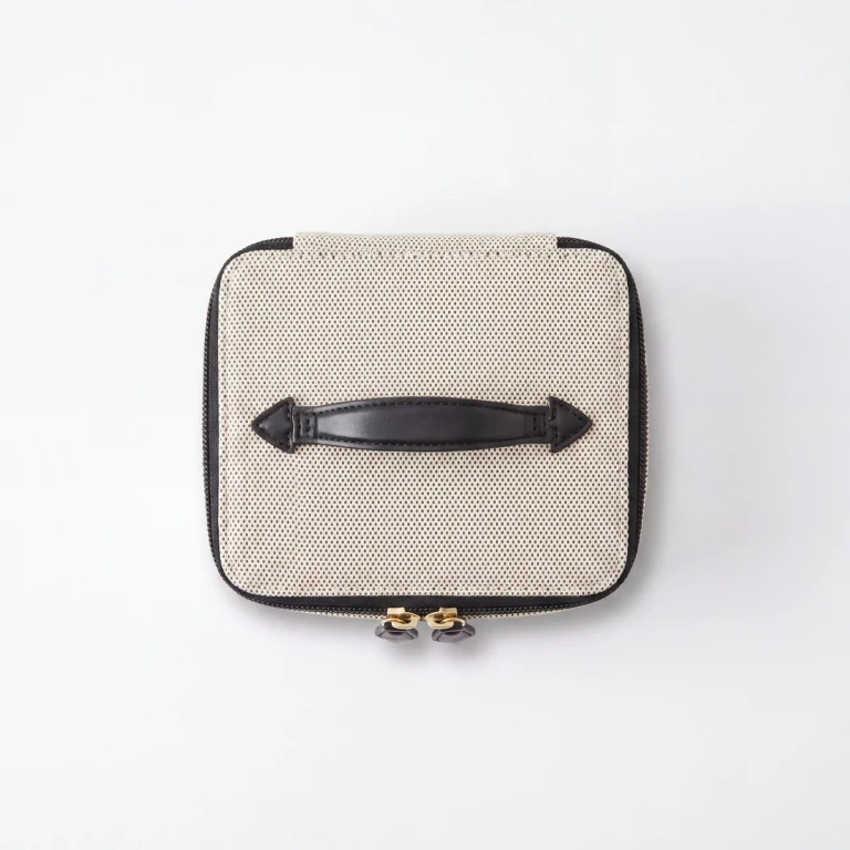 Mini See-All Vanity Case Clear Travel Cosmetic Bag Domino Black